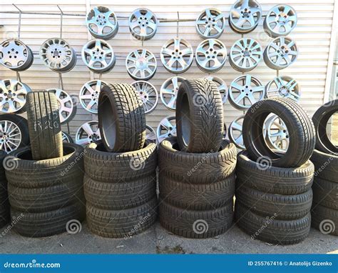 New Car Tires that are Used for Various Passenger Cars Stock Photo ...