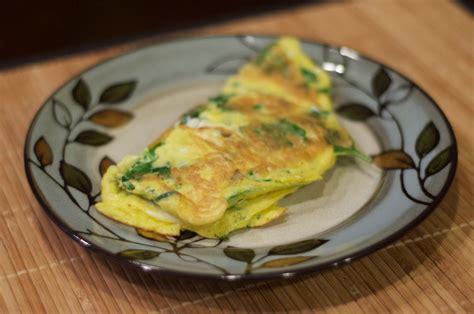 Spinach, Egg, and Parmesan Omelet - The Little Chef