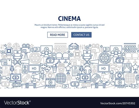 Cinema banner design Royalty Free Vector Image