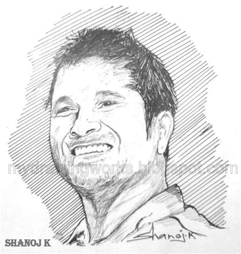 Sachin Tendulkar- Sketch Using Pen || RAINBOW - The Colour of Life