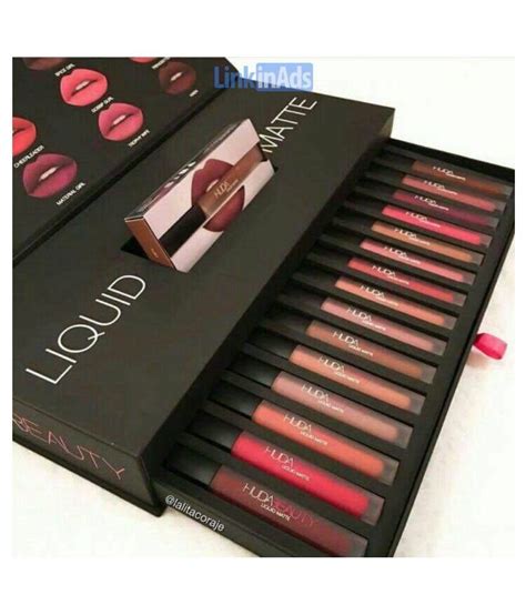 Huda Beauty Matte Liquid Lipstick Collection Set Of 16: Buy Huda Beauty ...