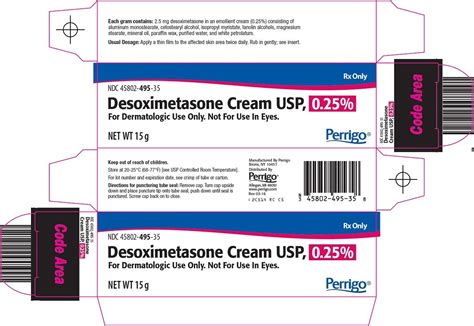 Desoximetasone Cream - FDA prescribing information, side effects and uses