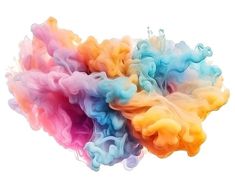 Abstract colorful pastel color cloud on transparent background ...