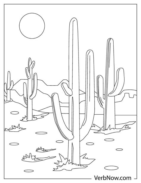 Free DESERT LANDSCAPE Coloring Pages & Book for Download (Printable PDF ...