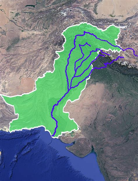 Cool map of Pakistan + Indus basin and the Himalayan origin of the big ...