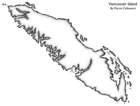 Vancouver island map outline - Map of vancouver island outline (British ...