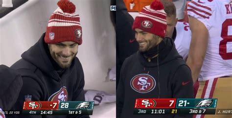 Jimmy Garoppolo Spotted Smiling On The Sidelines As 49ers Got Blown Out ...