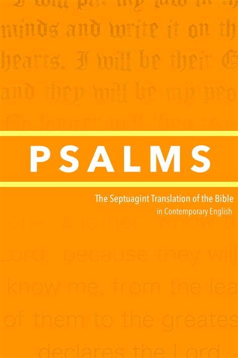 Psalms: The Septuagint Translation of the Bible in Contemporary English ...