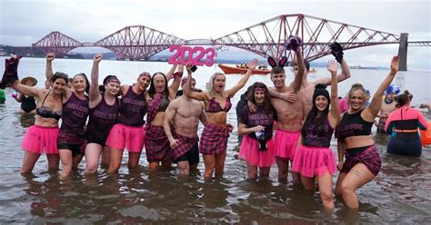 Loony Dook sees brave souls take to icy water of Firth of Forth - Daily Record