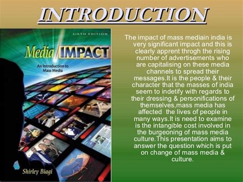 Impact of mass media on culture