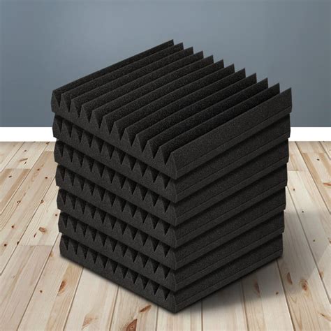 40pcs Studio Acoustic Foam Sound Absorption Proofing Panels 30x30cm Black Wedge - Auz Sales Online