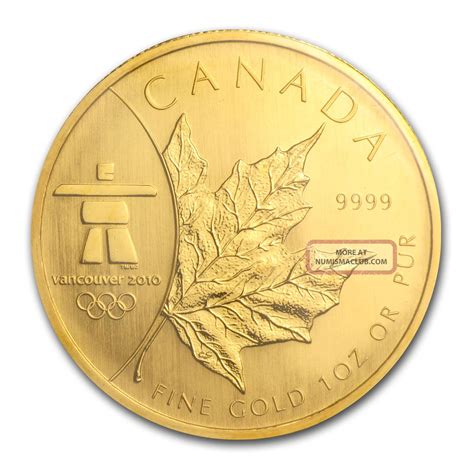 2008 1 Oz Gold Canadian Maple Leaf Coin - Vancouver Olympics - Sku 56895