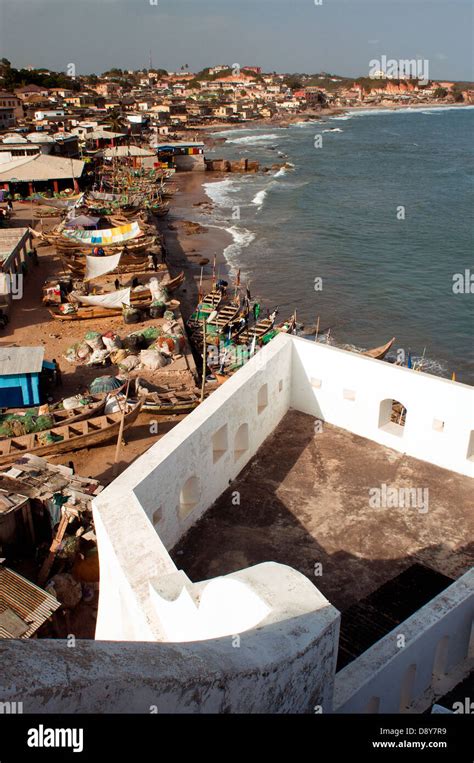 cape coast castle interior and town scene, cape coast, ghana, africa Stock Photo - Alamy