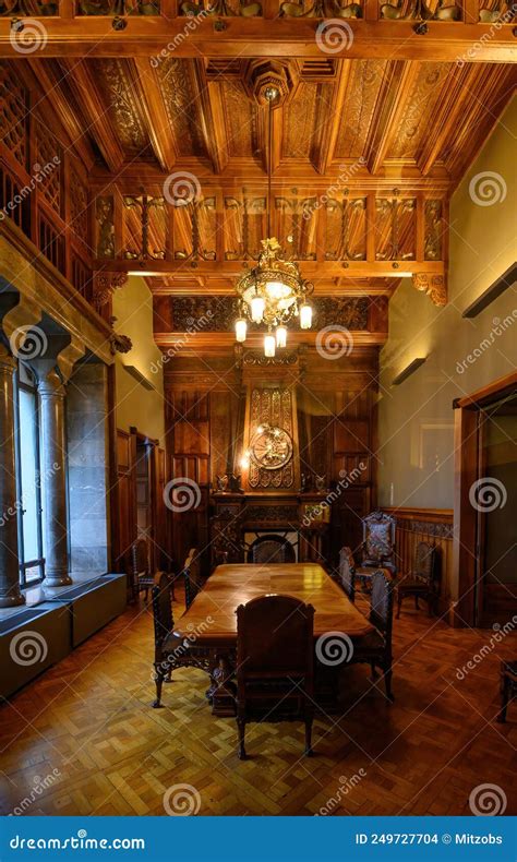 Interior of the Palau Guell in Barcelona, Spain Editorial Stock Image ...