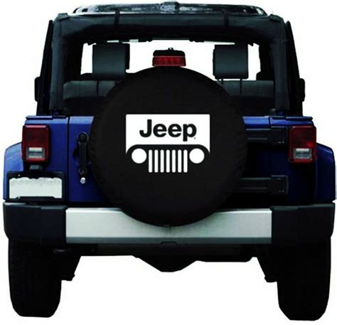 32"-33" JEEP Spare Wheel Tire Cover 17inch Tyre Covers Black HD Vinyl | eBay