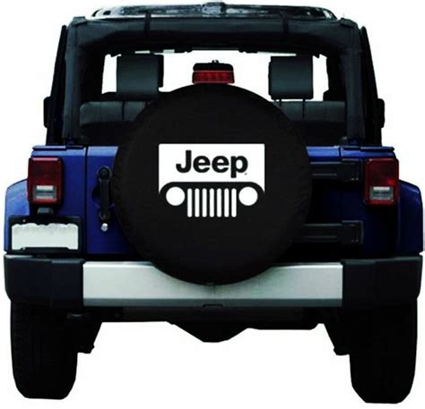 32"-33" JEEP Spare Wheel Tire Cover 17inch Tyre Covers Black HD Vinyl | eBay