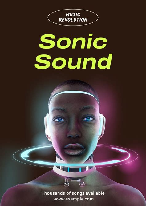 Sonic sound poster template, editable | Premium Editable Template - rawpixel