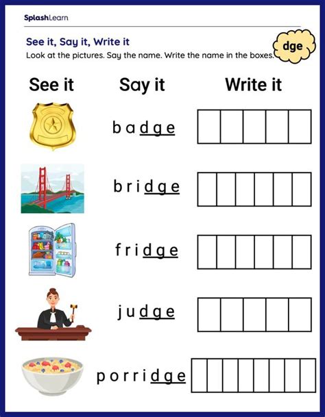 Trigraphs Worksheets for 2nd Graders Online - SplashLearn