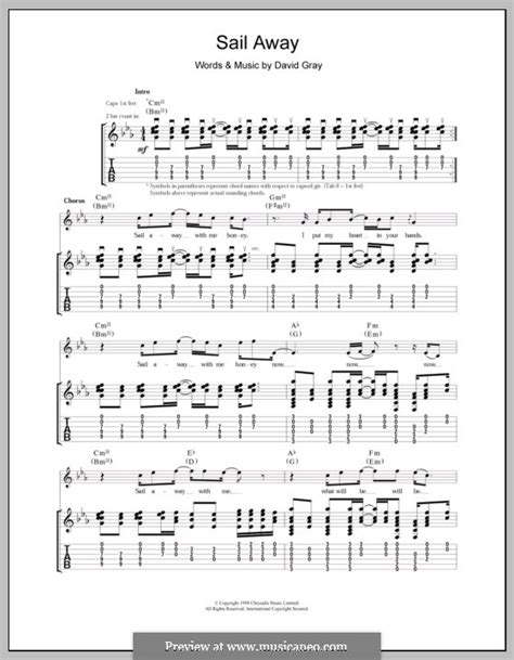 Sail Away by D. Gray - sheet music on MusicaNeo