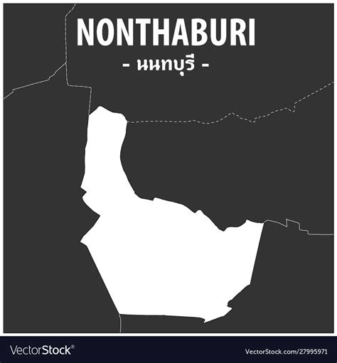 Nonthaburi map province thailand Royalty Free Vector Image