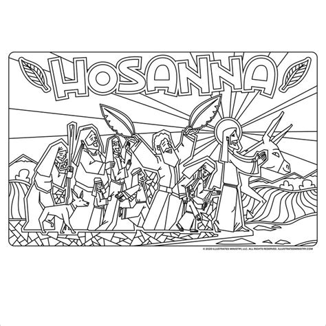 Hosanna Coloring Page & Poster | Easter coloring pages, Free easter coloring pages, Easter kids