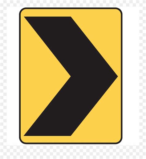 W1-8r Sign Is Used In - Road Ahead Curves Sharply Sign Clipart ...