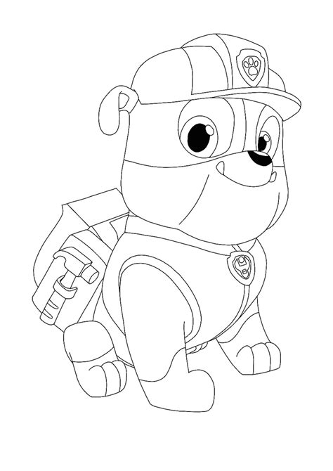 You can find here 4 free printable coloring pages of Paw Patrol character Rubble. Best coloring ...