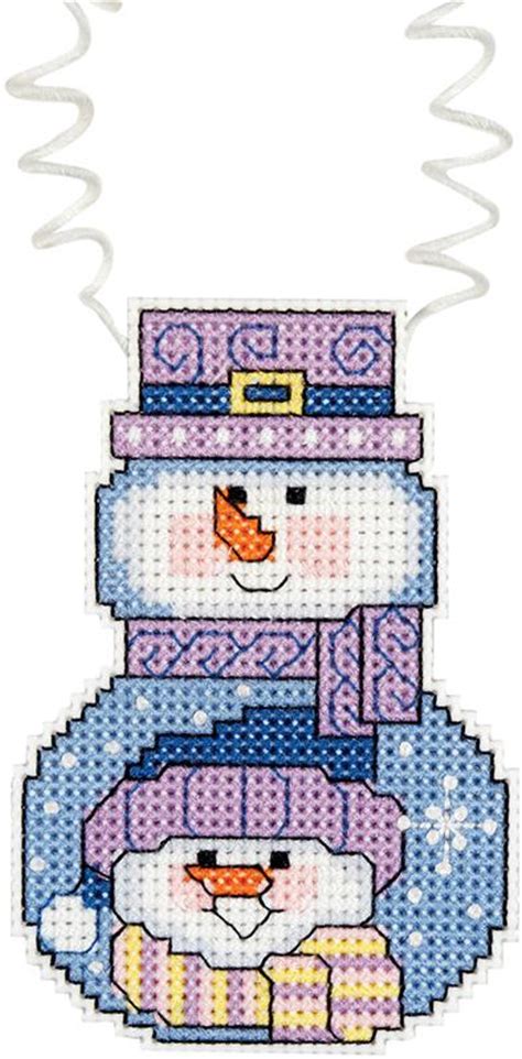 Cross Stitch : Cross Stitch Snowman Kits Set of 5