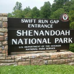 Shenandoah National Park Swift Run Gap Entrance - Landmarks ...