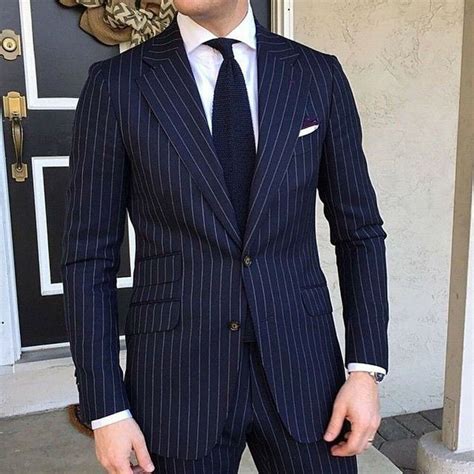 Men Blue Stripes Suit Stylish Designer Wedding Casual Dinner Suits ...