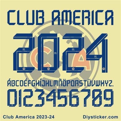 Club America 2023-2024 Font Vector - Font Download