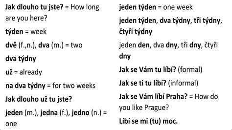 Czech language lesson 6 (M15) - YouTube