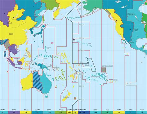 Pacific Time Zones Map