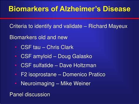 PPT - Biomarkers of Alzheimer’s Disease PowerPoint Presentation, free download - ID:9535129