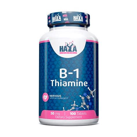 VITAMIN B1 THIAMINE 50MG - 100 TABLETS of Haya Labs - Immeditate shipping