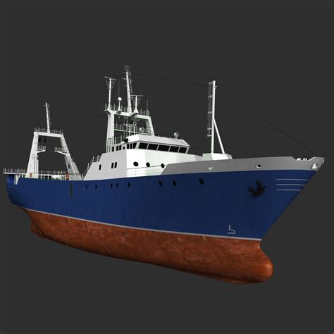 stern trawler 3d model