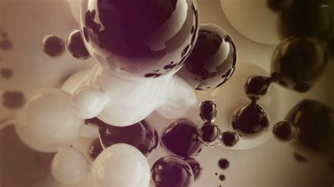 Black and white paint bubbles wallpaper - 3D wallpapers - #28363