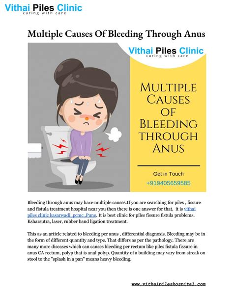 Multiple Causes Of Bleeding Through Anus by vithaipileshospital - Issuu