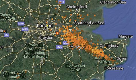 UK WEATHER: Lightning radar map shows terrifying storm over Britain ...