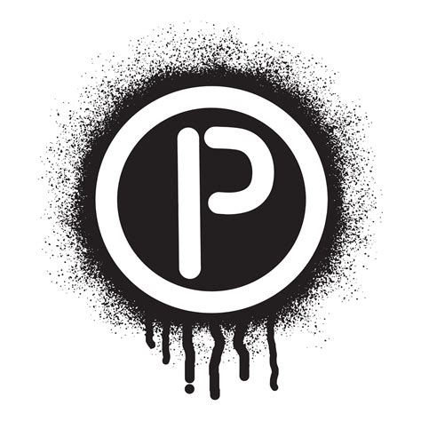 Parking sign stencil graffiti with black spray paint 26543871 Vector Art at Vecteezy