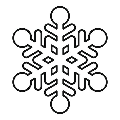 Beautiful snowflake icon, outline style 14521723 Vector Art at Vecteezy