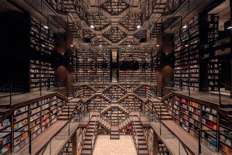 This gorgeous bookstore in China has Escher styled crazy steps - Luxurylaunches