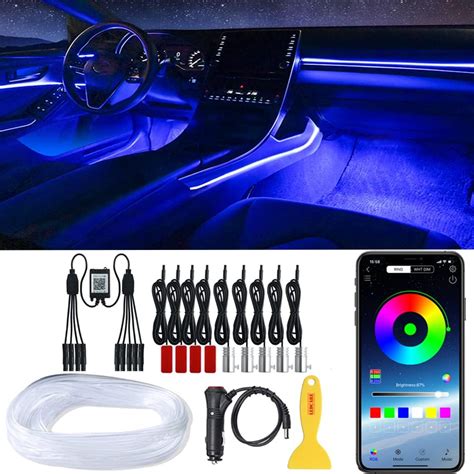 LEDCARE Car LED Strip Lights, RGB Car Interior Lights, 16 Million Colors 9 in 1 with 236 inches ...