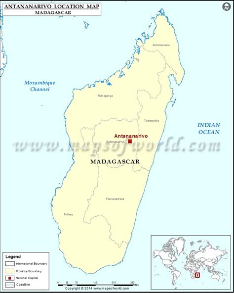 Where is Antananarivo | Location of Antananarivo in Madagascar Map