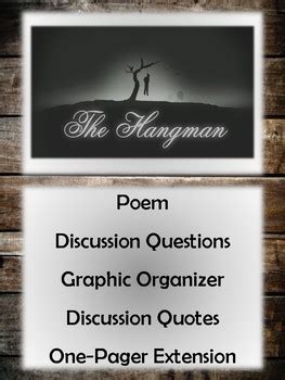 The Hangman Poem And Worksheets Teaching Resources | TPT