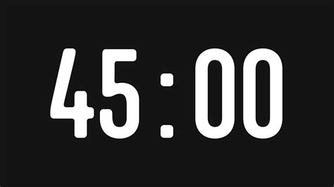 45 Minute Countdown Timer Silent with Alert - YouTube