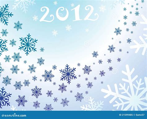 Christmas Card with Snowflakes Stock Illustration - Illustration of color, nature: 21599485