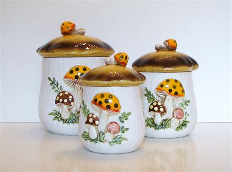 Merry Mushroom Canister Set VINTAGE Sears Roebuck & Co. 1978