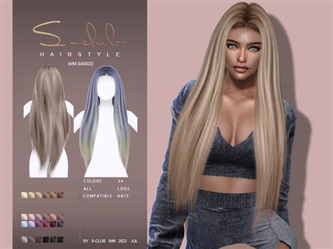 The Sims Resource - LONG STRAIGHT HAIRSTYLE MARILOU(080822) BY S-CLUB