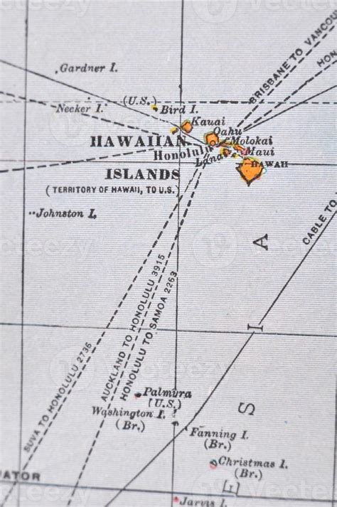 Antique Map Hawaiian Islands 1389172 Stock Photo at Vecteezy